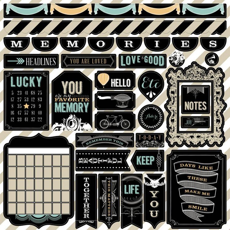 Memorabilia 12x12 Die Cut Sheet Sold as a pack of 25 Sheets