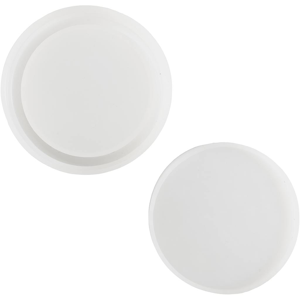 Silicone Mould, Jar with lid, H: 4,5 cm, dia. 7,5 cm, matt transparent, 1 pc