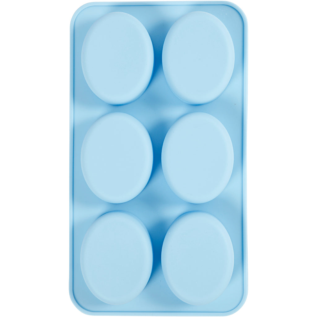 Silicone Mould, H: 2,4 cm, L: 7,7 cm, W: 6 cm, 6x100 ml, 1 pc