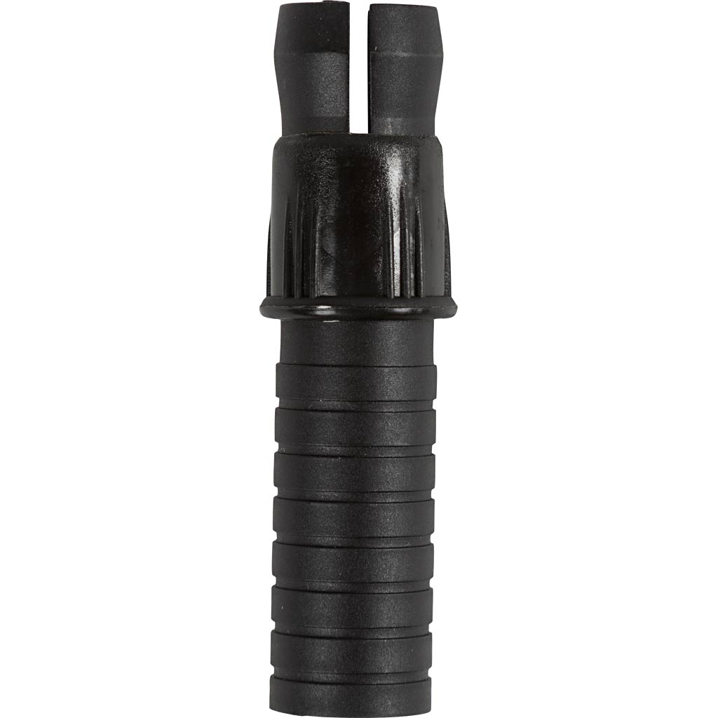 Oil Pastel Holder, L: 6,2 cm, dia. 1 cm, black, 3 pc/ 1 pc
