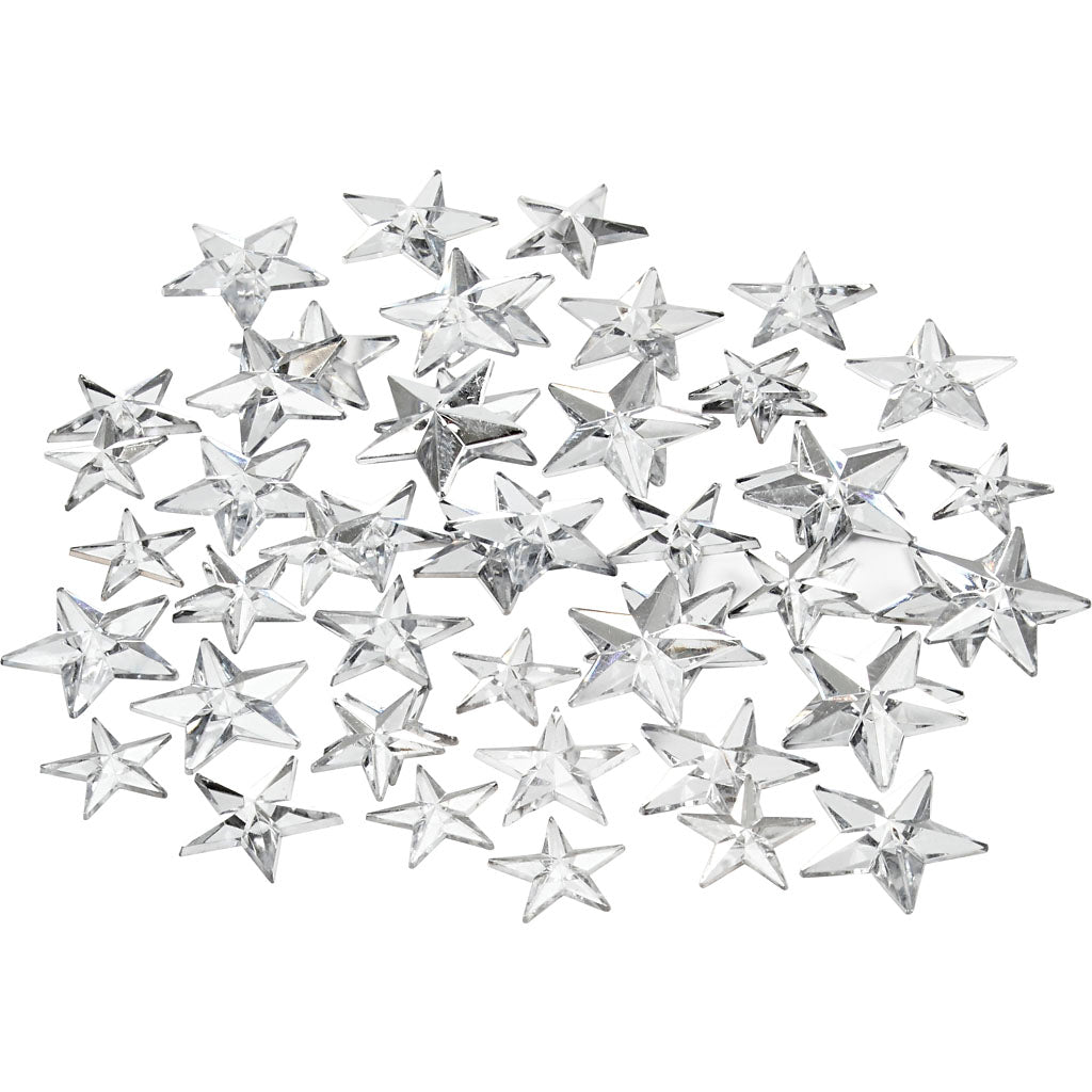 Rhinestones, size 11+12+16 mm, silver, 360 pc/ 1 pack