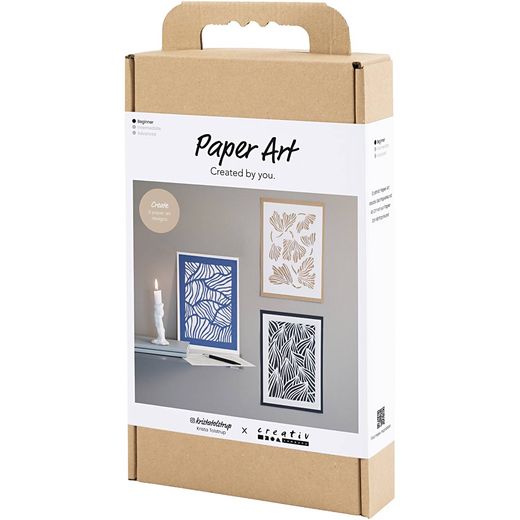 Craft Kit Paper Art, Pictures for hanging, off white