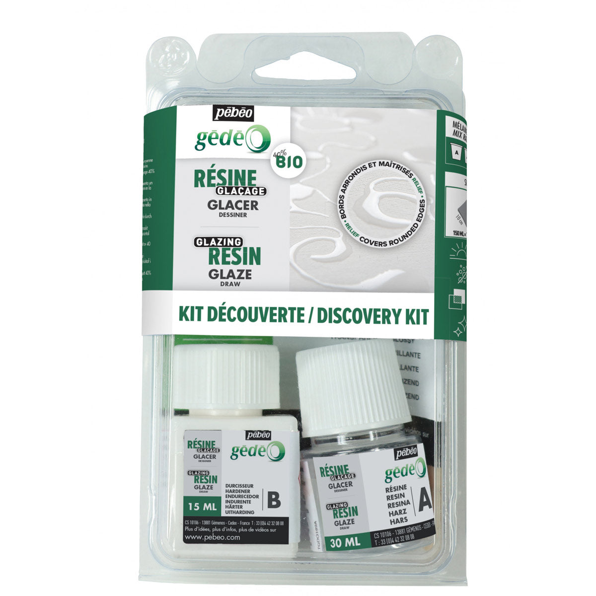 Pebeo Glazing Bio Resin Discovery Kit 45M