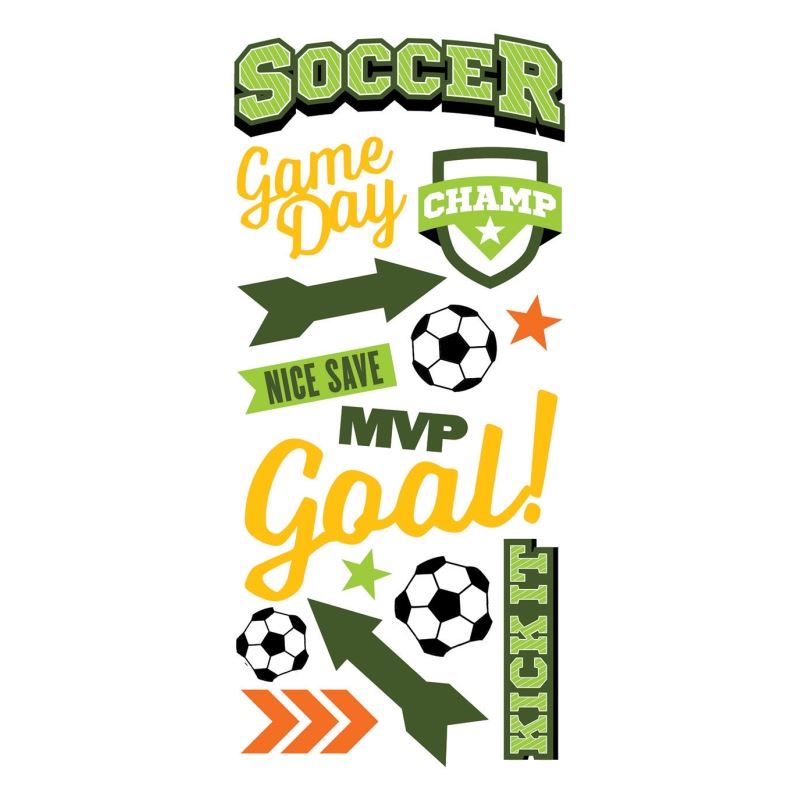 Paper House Productions - Soccer-Champ 3D Puffy Stickers