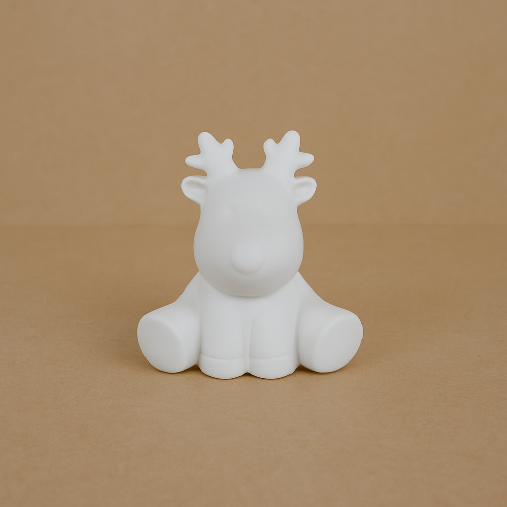 Christmas Cute Reindeer – Bisque Blanks x12