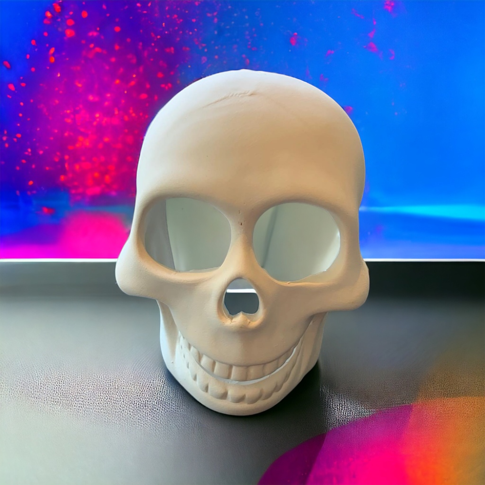 Skull Tealight Holder – Bisque Blanks – Box of 6