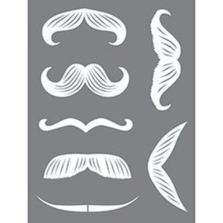 DecoArt Moustaches Mixed Media stencil