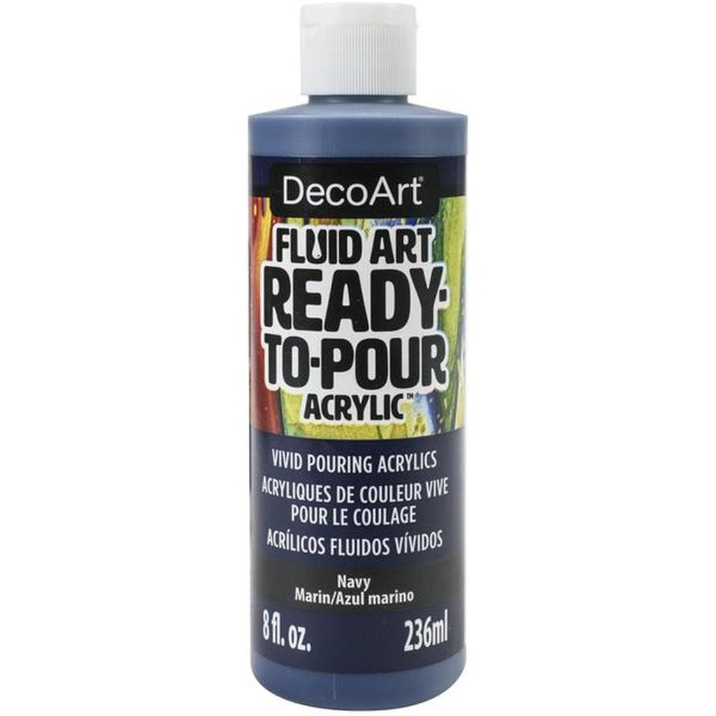 DecoArt Navy Fluid Art Ready to Pour Acrylic