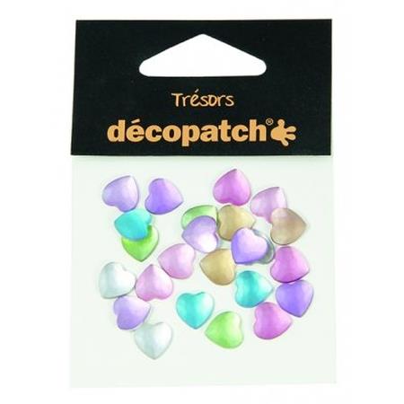Pack of 24 hearts, 1cm Paste