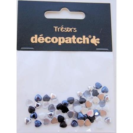 Pack of 60 hearts, 0.5cm - Black