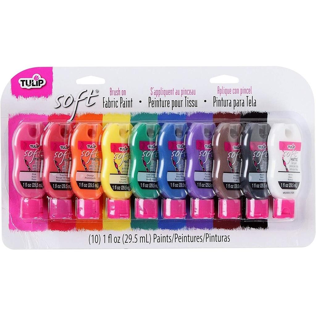 Tulip Rainbow Soft Fabric Paint 1oz - 10 pack