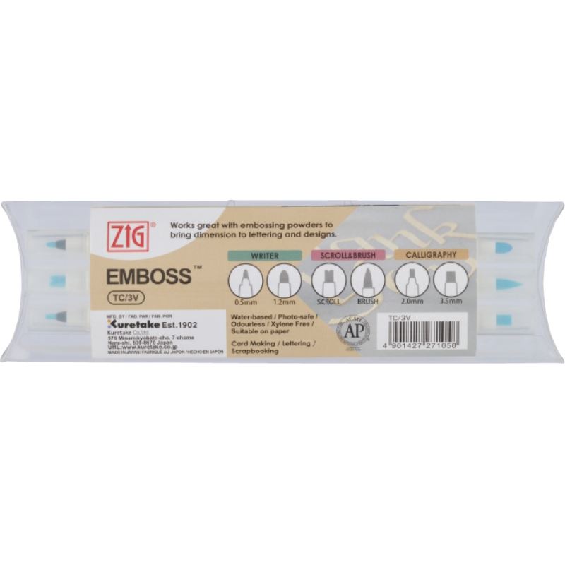 Zig Emboss Twin Tip x3 Assorted3 pcs. set