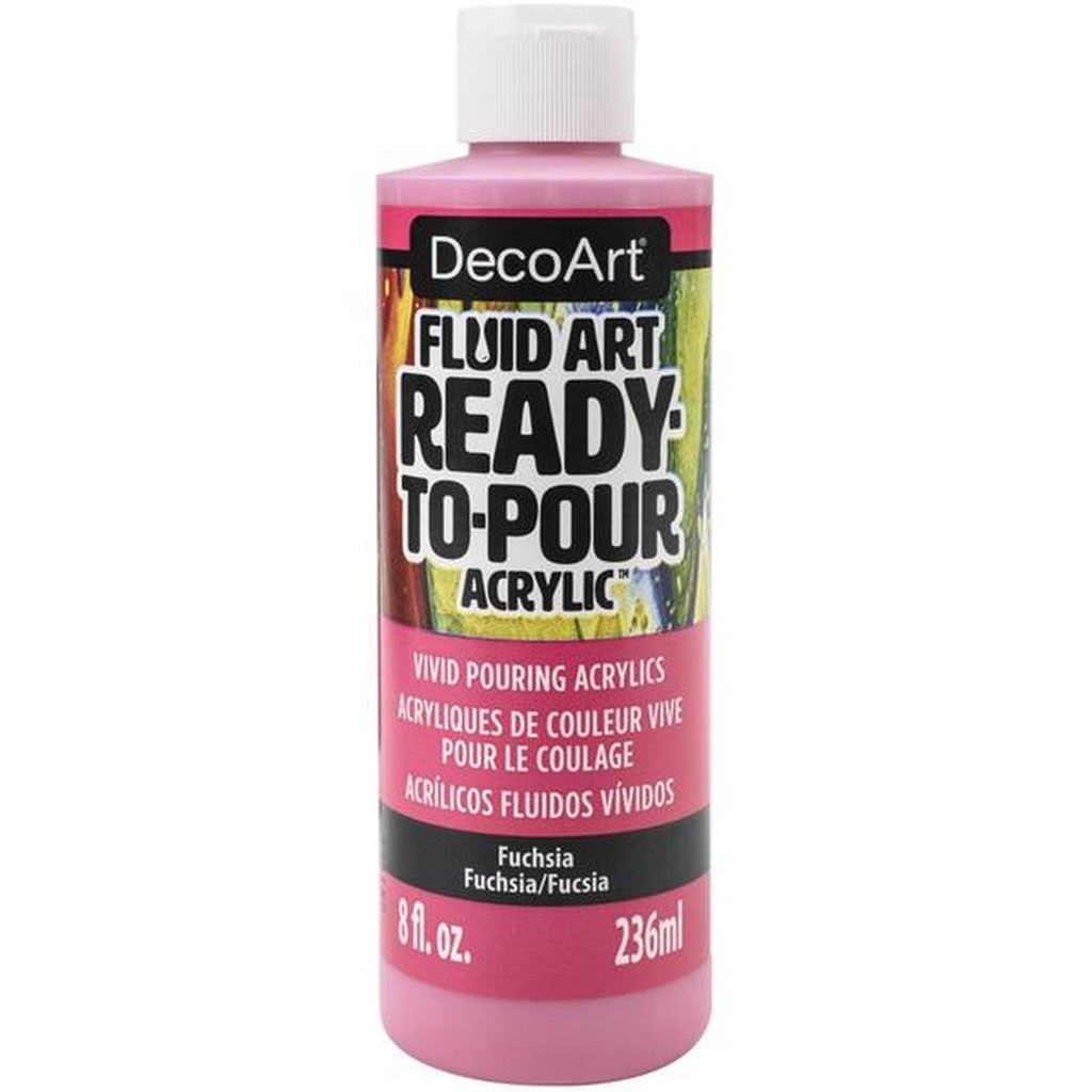 DecoArt Fuchsia Fluid Art Ready to Pour Acrylic