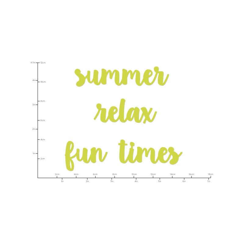 Decorative Die Summer Words