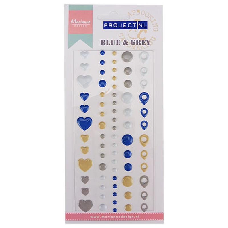 Enamel stickers - Blue & Grey