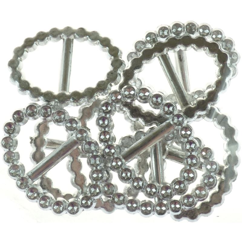 Diamant Effect Buckles 3.7cm Oval - 10 pieces
