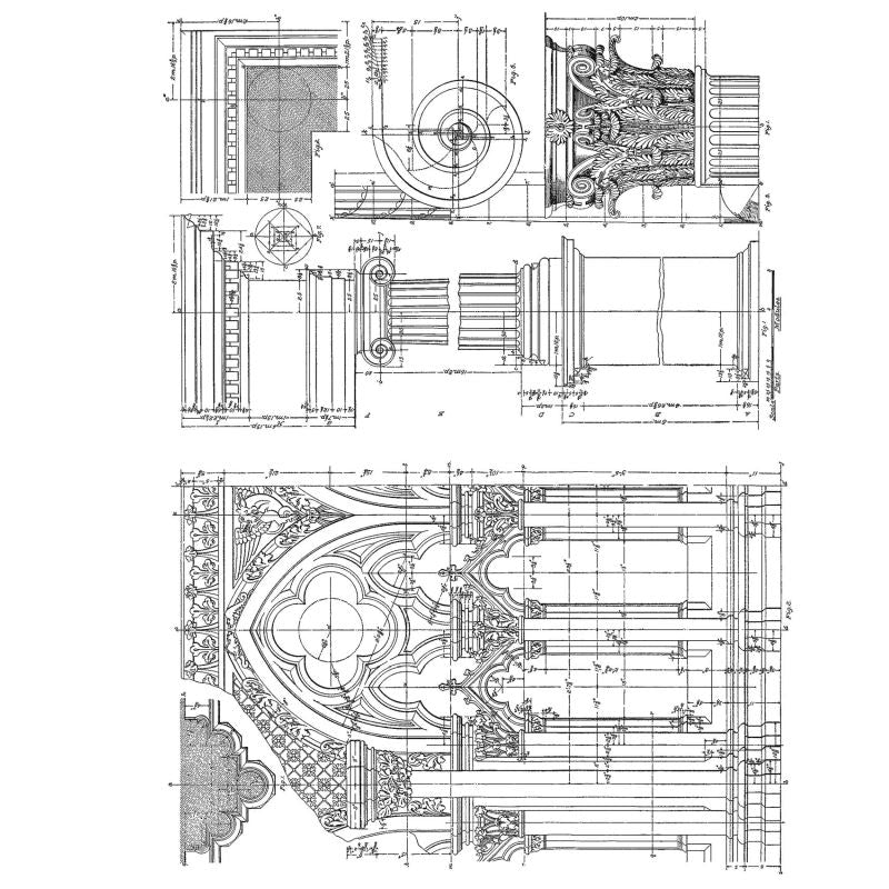 Tim Holtz - Architecture Cling Stamps