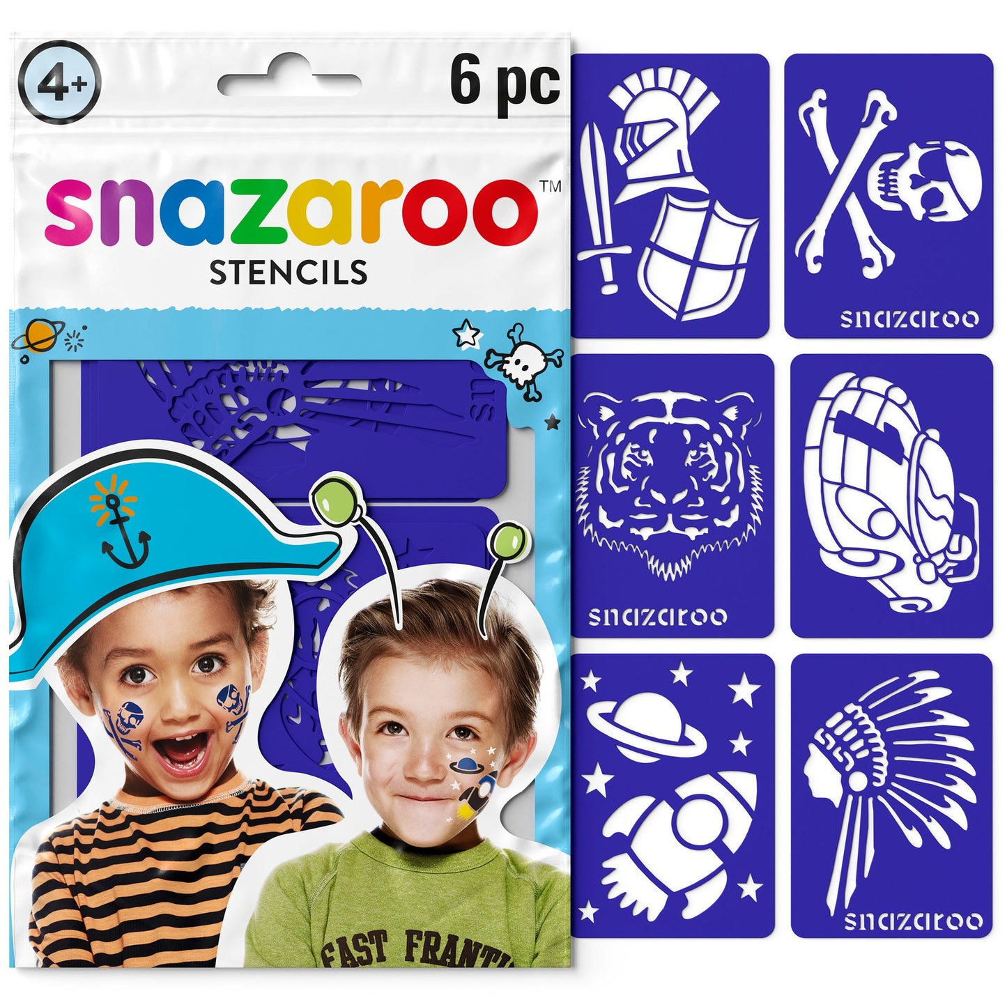 Snazaroo - 6 Stencils - Adventure