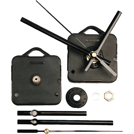 Clock parts and movements, plate max thickness 6 mm, black, 1 set