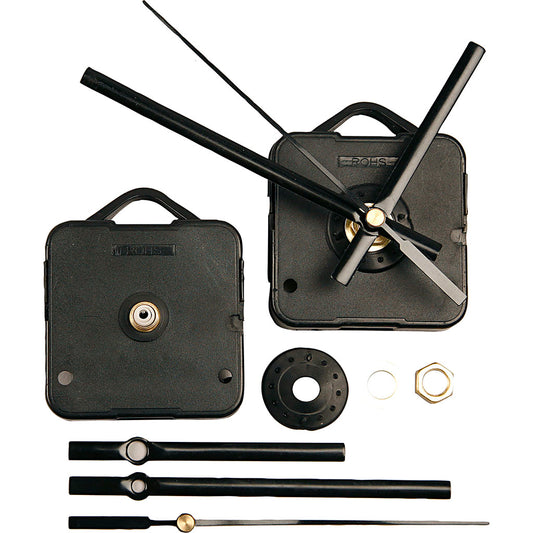 Clock parts and movements, plate max thickness 3 mm, black, 1 set