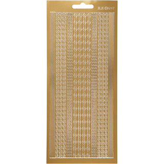 Creativ Self-Adhesive Foil Border Stickers – 10x23 cm, 1 Sheet