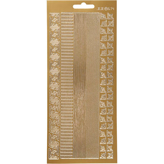 Creativ Self-Adhesive Foil Border Stickers – 10x23 cm, 1 Sheet