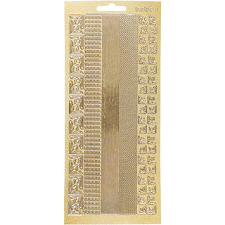 Creativ Self-Adhesive Foil Border Stickers – 10x23 cm, 1 Sheet