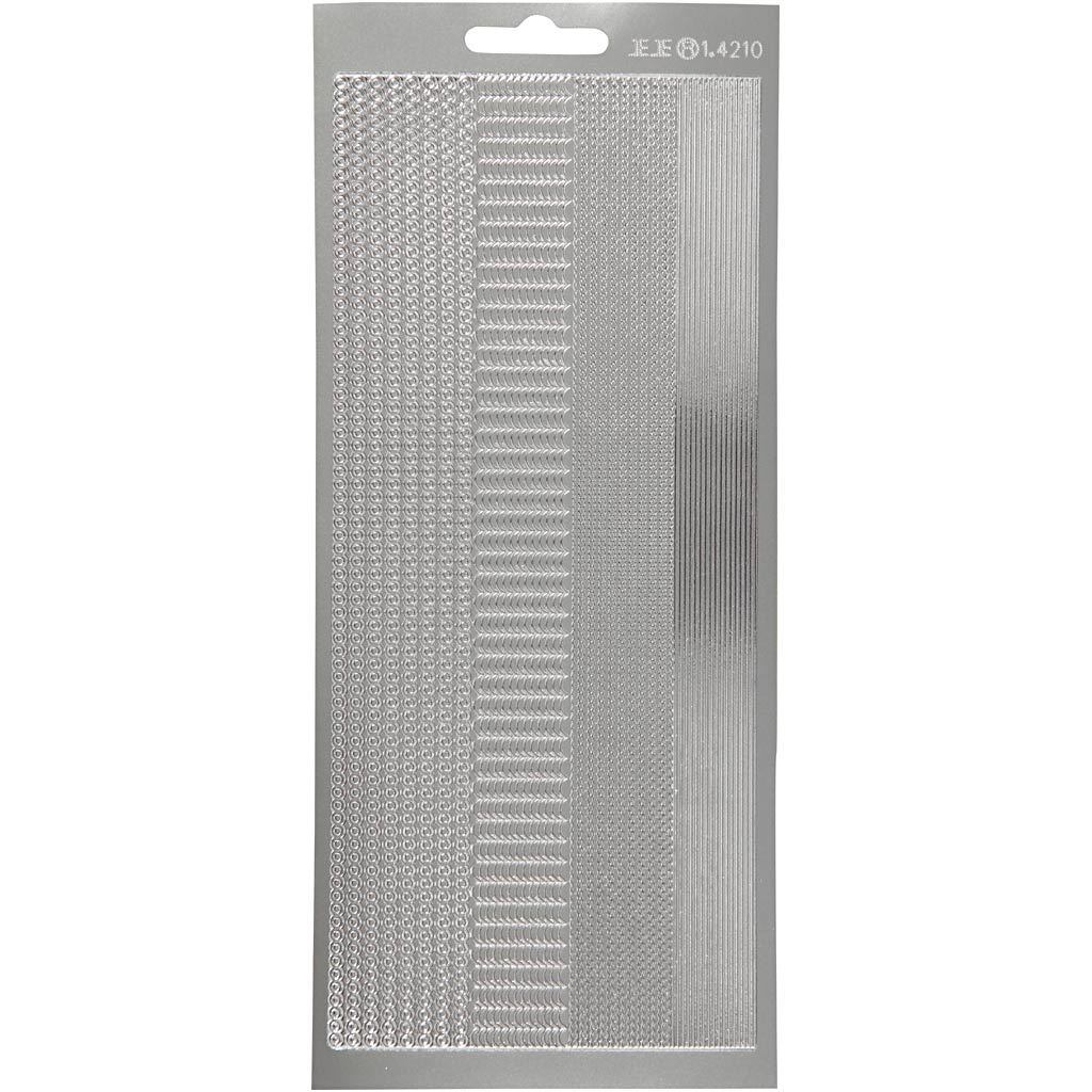 Creativ Self-Adhesive Foil Border Stickers – 10x23 cm, 1 Sheet