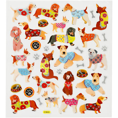 Self-Adhesive Plastic Stickers with Shiny Foil Details – 15x16.5 cm, 1 Sheet