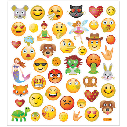 Self-Adhesive Plastic Stickers with Shiny Foil Details – 15x16.5 cm, 1 Sheet