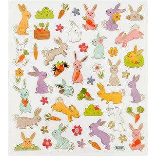 Self-Adhesive Plastic Stickers with Shiny Foil Details – 15x16.5 cm, 1 Sheet