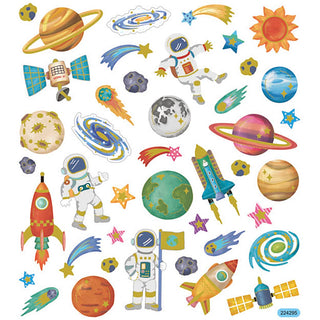 Self-Adhesive Plastic Stickers with Shiny Foil Details – 15x16.5 cm, 1 Sheet