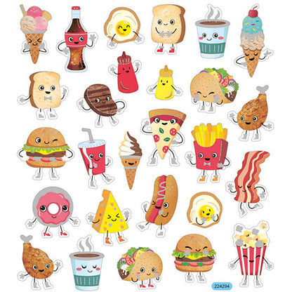 Self-Adhesive Plastic Stickers with Shiny Foil Details – 15x16.5 cm, 1 Sheet