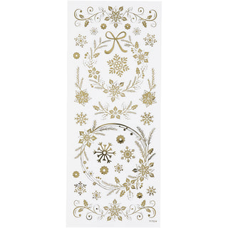 Self-Adhesive Stickers in Silver Foil on Clear Plastic Film – 10x24 cm, 1 Sheet
