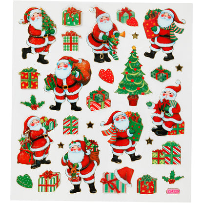 Self-Adhesive Plastic Stickers with Shiny Foil Details – 15x16.5 cm, 1 Sheet