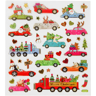 Self-Adhesive Plastic Stickers with Shiny Foil Details – 15x16.5 cm, 1 Sheet