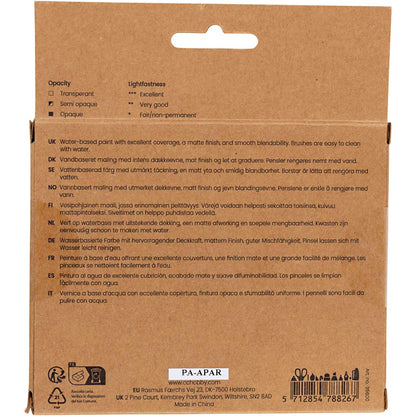 Gouache Paint, standard colours, 6x20 ml/ 1 pack