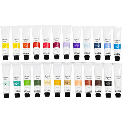 Gouache Paint, assorted colours, 24x20 ml/ 1 pack