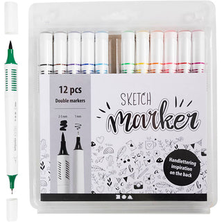 Sketch Marker 12 pc Sets, line 1+2-5 mm