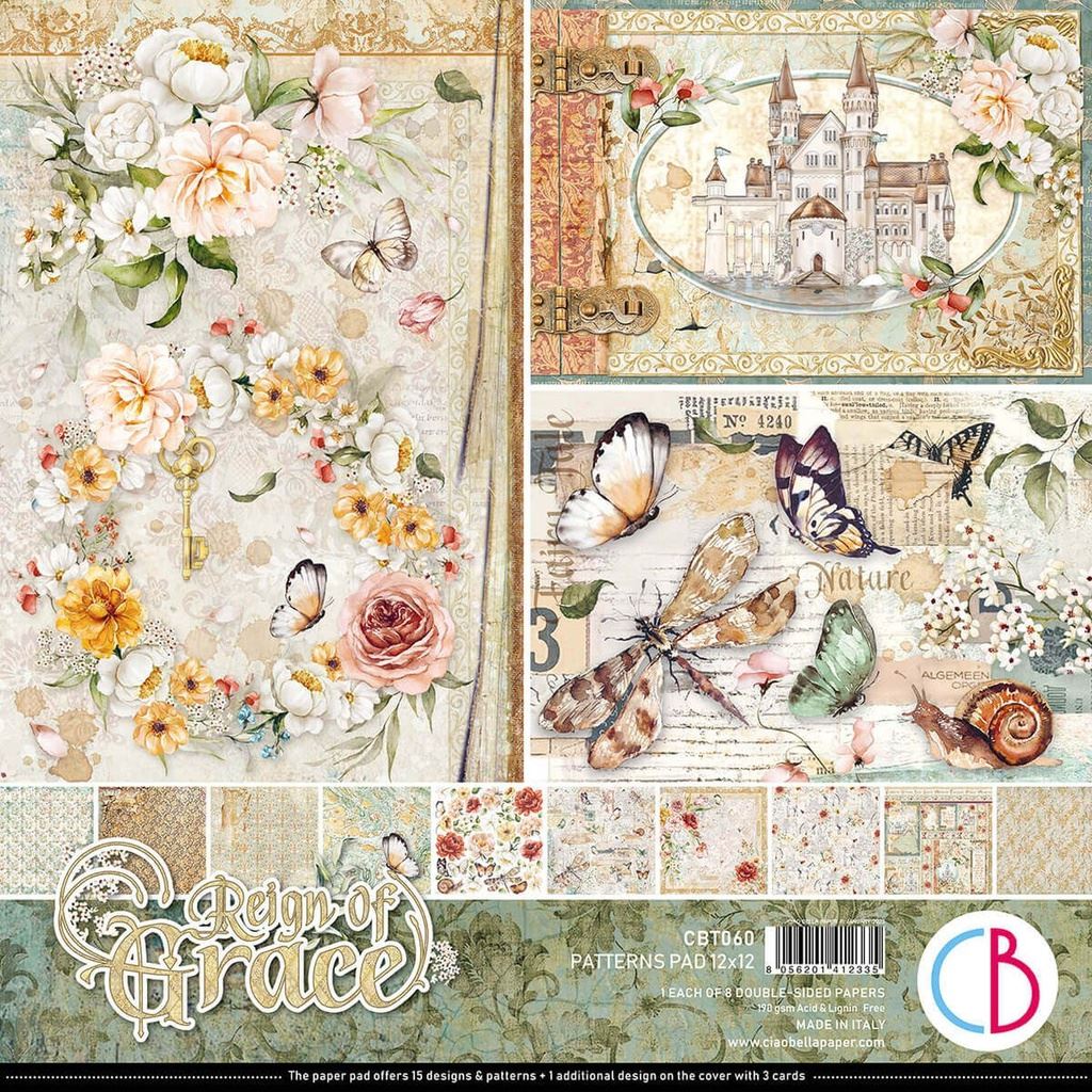Ciao Bella 12" x 12" Patterns Pad  Reign of Grace