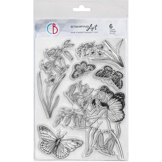 Ciao Bella Fairy of Happiness 6inc x 8inc Stamp Set
