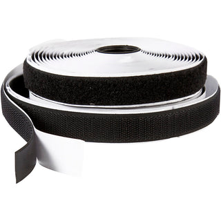 Hook & Loop, self-adhesive, W: 20 mm, black, 5 m/ 1 roll