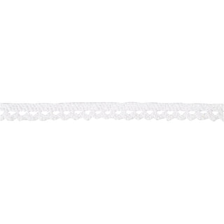 Crochet Lace Border , W: 10 mm, white, 10 m/ 1 roll