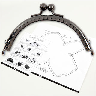 Purse Clasp Kit, size 10 cm, antique silver, 1 pc
