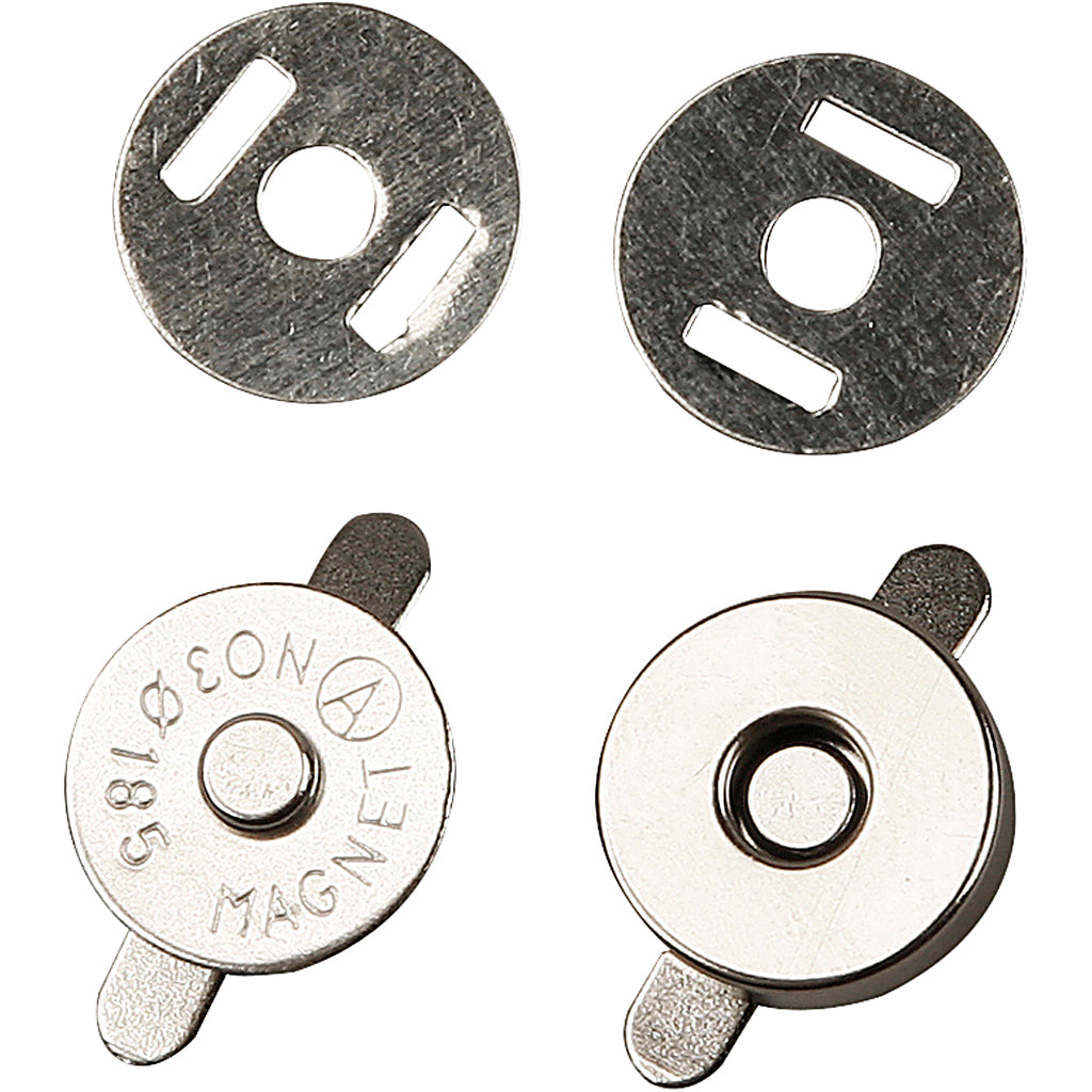 Magnetic Clasp, dia. 18 mm, 4 pc/ 1 pack