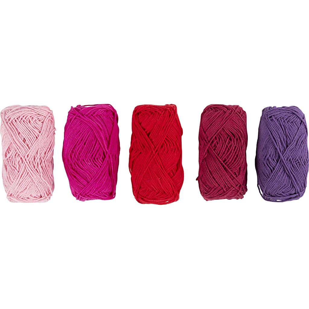 Cotton yarn, no. 8/4, L: 5x50 M - 5x20g pack
