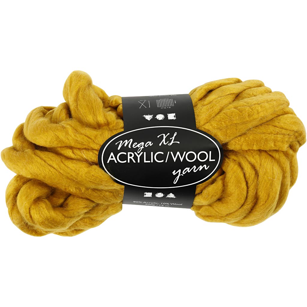 Chunky Yarn of Acrylic/Wool 15 M - 300g  size mega