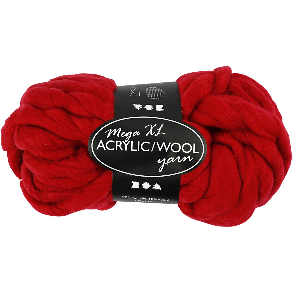 Chunky Yarn of Acrylic/Wool 15 M - 300g  size mega