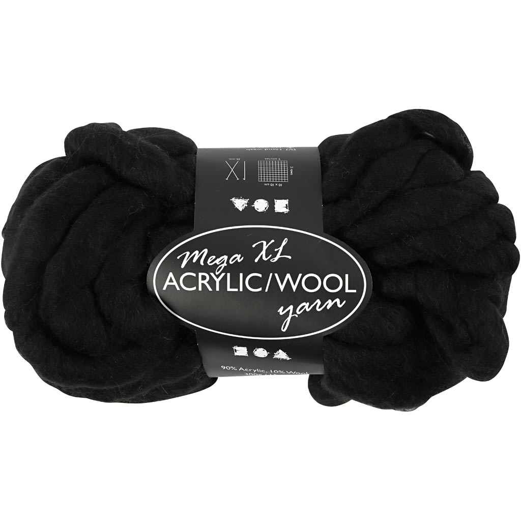 Chunky Yarn of Acrylic/Wool 15 M - 300g  size mega