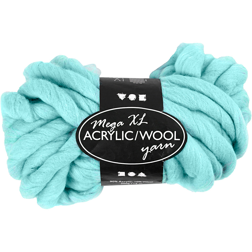 Chunky Yarn of Acrylic/Wool 15 M - 300g  size mega